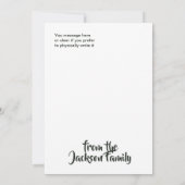 北欧インスパイア冬ワンダーランド。編集可能 招待状 (裏面)