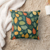 北欧インスパイア葉模様装飾用クッション クッション (ブランケット)