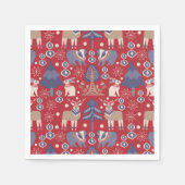 北欧ウッドランドクリスマス スタンダードカクテルナプキン (正面)