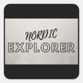 北欧エクスプローラースクエアステッカー スクエアシール (正面)