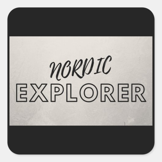 北欧エクスプローラースクエアステッカー スクエアシール (正面)
