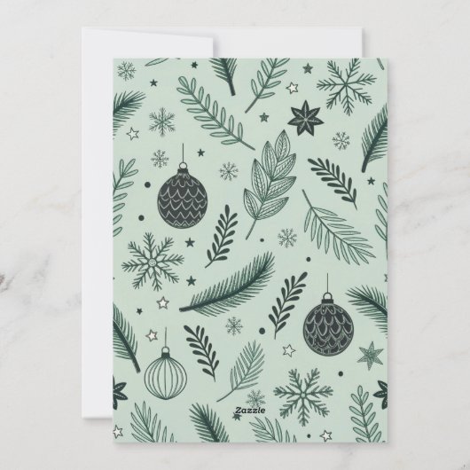 北欧エレガントのクリスマスグリーティングカード シーズンカード (裏面)