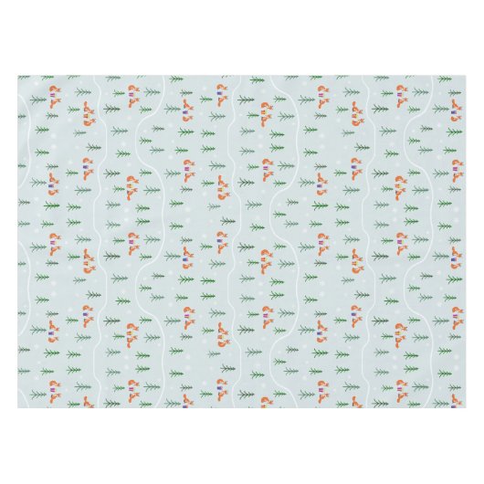 北欧エレガントのクリスマスフォレスト テーブルクロス (正面(横))