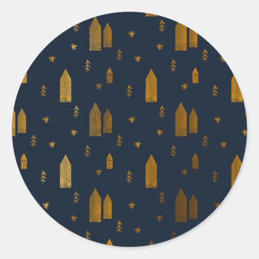 北欧エレガントのクリスマス ラウンドシール (正面)