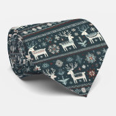 北欧エレガントトナカイ模様 ネクタイ (ロール)