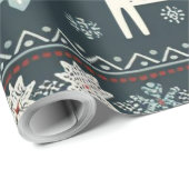 北欧エレガントトナカイ模様 ラッピングペーパー (ロールコーナー)