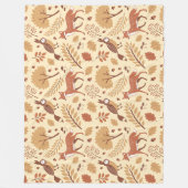 北欧エレガント秋パターン フリースブランケット (正面)