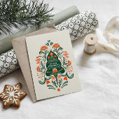 北欧オーナメントの北欧クリスマスツリー シーズンカード