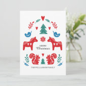 北欧カラフル北欧メリークリスマス シーズンカード (スタンド正面)