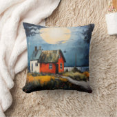 北欧カラフル景観 クッション (ブランケット)