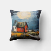 北欧カラフル景観 クッション (裏面)