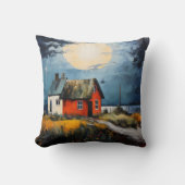 北欧カラフル景観 クッション (正面)