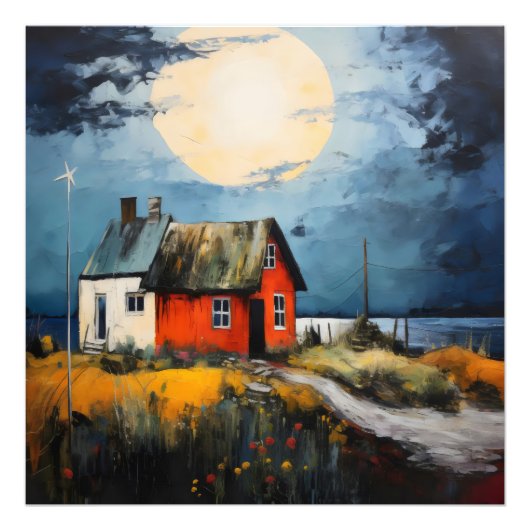 北欧カラフル景観 フォトプリント            (正面)