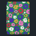北欧カラフル鮮やかな花柄グリーン iPad PROカバー<br><div class="desc">この可愛くてカラフルなiPadのケースは、鮮やかな緑、青、ピンク、黄色のおもしろいスカンジナビアの花のパターンを備えている。</div>