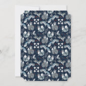 北欧キツネブルーフォトメリークリスマスカード シーズンカード (裏面)