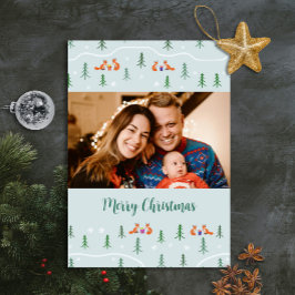 北欧クリスマスキツネの森の写真 シーズンカード