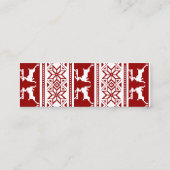 北欧クリスマススススススカンジナビアのトナカイのブックマーク スキニー名刺 (裏面)