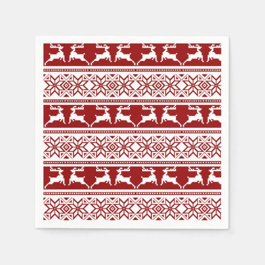 北欧クリスマススススススカンジナビアのトナカイ スタンダードカクテルナプキン (正面)