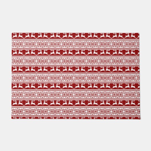 北欧クリスマススススススカンジナビアのトナカイ ドアマット (正面)