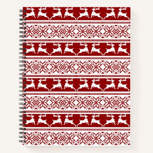 北欧クリスマススススススカンジナビアのトナカイ ノートブック (正面)