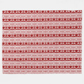 北欧クリスマススススススカンジナビアのトナカイ フリースブランケット (正面(横))