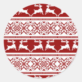 北欧クリスマススススススカンジナビアのトナカイ ラウンドシール