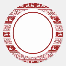 北欧クリスマススススススカンジナビアのトナカイ ラウンドシール