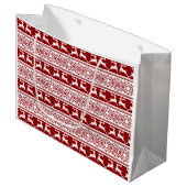 北欧クリスマススススススカンジナビアのトナカイ ラージペーパーバッグ (正面アングル)