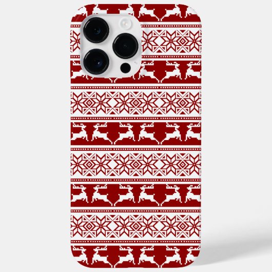 北欧クリスマススススススカンジナビアのトナカイ Case-Mate iPhoneケース (裏面)