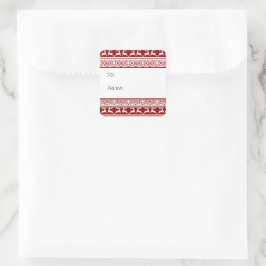 北欧クリスマスススススススカンジナビアトナディギフトラベル スクエアシール (バッグ)