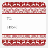 北欧クリスマスススススススカンジナビアトナディギフトラベル スクエアシール (正面)