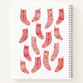 北欧クリスマスストッキングカスタムレシピノート ノートブック (裏面)