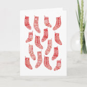 北欧クリスマスストッキングクリスマスホリデーカード シーズンカード (正面)