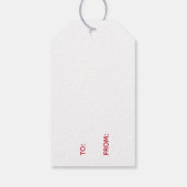 北欧クリスマスストッキングパタ赤と白ーン ギフトタグ (裏面)