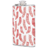 北欧クリスマスストッキングパタ赤と白ーン フラスク (左)