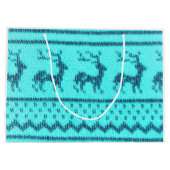 北欧クリスマスセーターの模様 ラージペーパーバッグ (裏面)