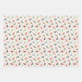 北欧クリスマスダラホースラッピング紙シート ラッピングペーパーシート (正面)