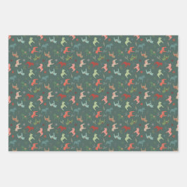 北欧クリスマスダラララッピング紙シート ラッピングペーパーシート