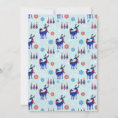 北欧クリスマスツリーのトナカイのペアパーティー 招待状 (裏面)