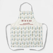 北欧クリスマスツリーの手書き エプロン (正面)