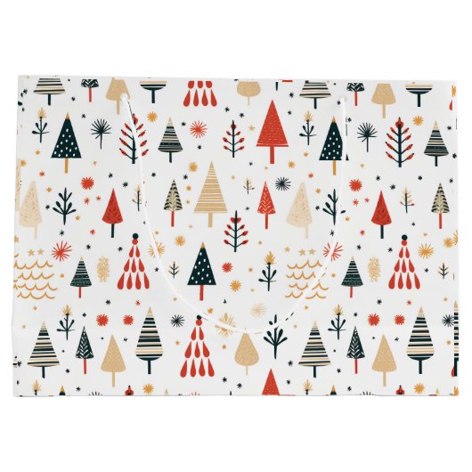北欧クリスマスツリーズノルディック ラージペーパーバッグ (裏面)