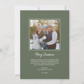 北欧クリスマスツリーファミリーフォトホリデーカード 招待状