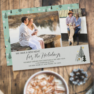 北欧クリスマスツリー2写真新しい住所 シーズンカード