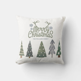 北欧クリスマスツリー〔雄ジカの〕枝角メリークリスマス クッション