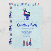 北欧クリスマストインデナーペアパーティー 招待状 (正面/裏面)