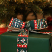 北欧クリスマスパターン サテンリボン