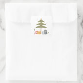 北欧クリスマスパーティースカンジクリスマスツリー スクエアシール (バッグ)