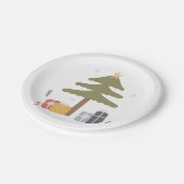 北欧クリスマスパーティースカンジクリスマスツリー ペーパープレート (アングル)