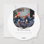 北欧クリスマスブルーの鳥の写真 シーズンカード (裏面)