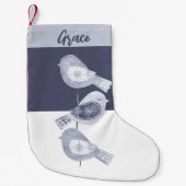 北欧クリスマスブルーバード スモールクリスマスストッキング (正面)